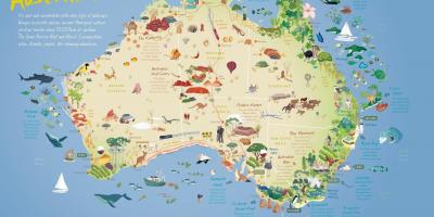 Turistická mapa Austrálie