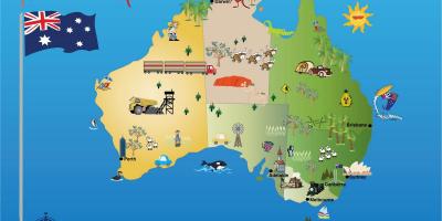Austrálie mapa turistických zajímavostí