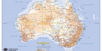 Mapa Austrálie transporty