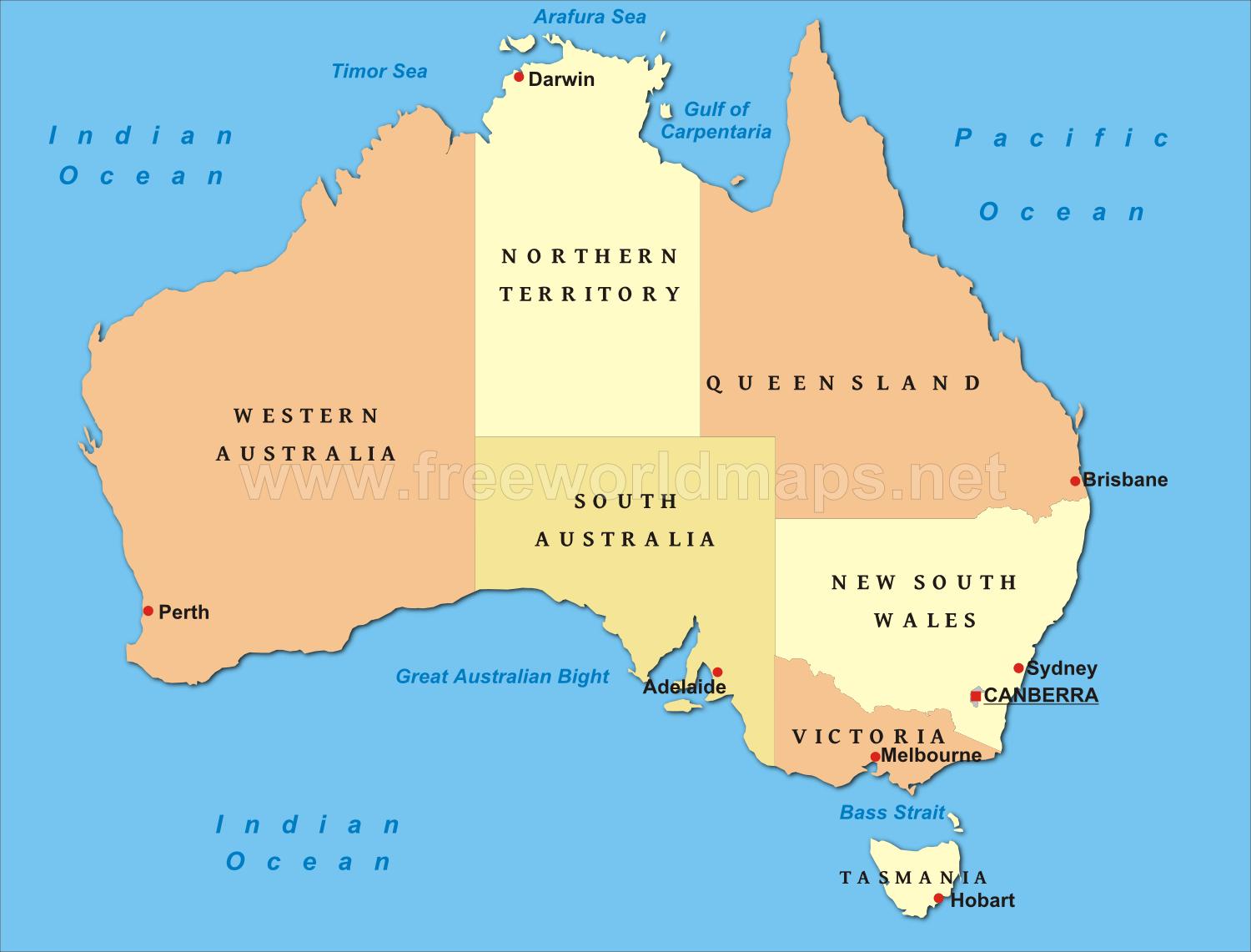 politická mapa austrálie Politická mapa austrálie   Austrálie mapa politická (Austrálie a  politická mapa austrálie