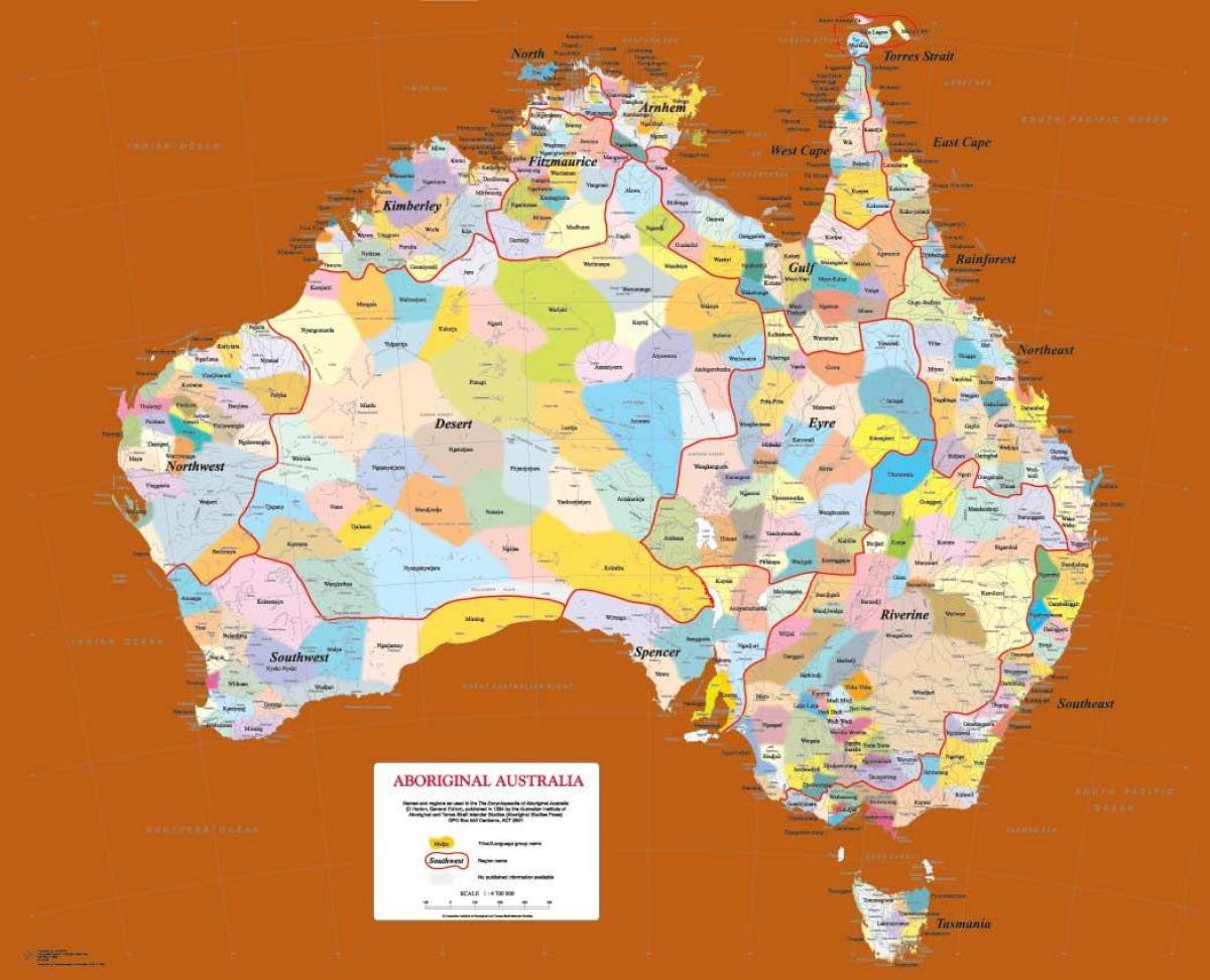 domorodé mapy Austrálie
