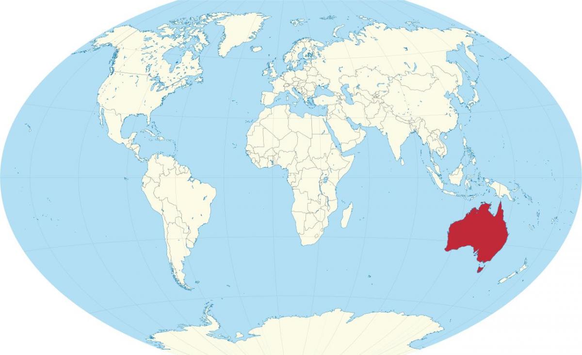 Austrálie na mapě světa