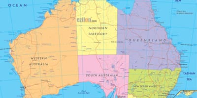 Mapa Austrálie hd
