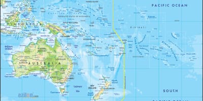 Mapa Austrálie ostrovy