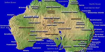 Mapa austrálie mapa