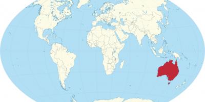 Austrálie na mapě světa