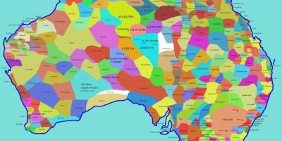 Mapa domorodé Austrálie