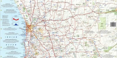 Mapa jižní západní Austrálie