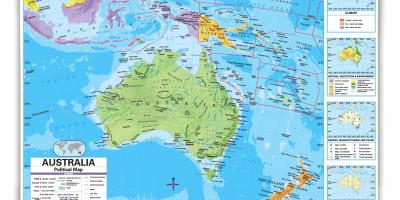 Austrálie a okolních zemích mapě