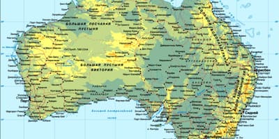 Podrobná mapa austrálie