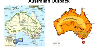 Australský outback mapě
